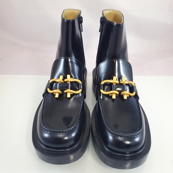 NWT$1,250 Bottega Veneta Monsieur Patent Leather Chunky Ankle Bootie Boots Sz 36 - Picture 7 of 15
